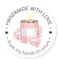 HANDMADE WITH LOVE - CANDLE STICKERS