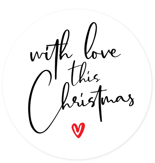 Christmas Stickers - Pack of 20 - With love this Christmas