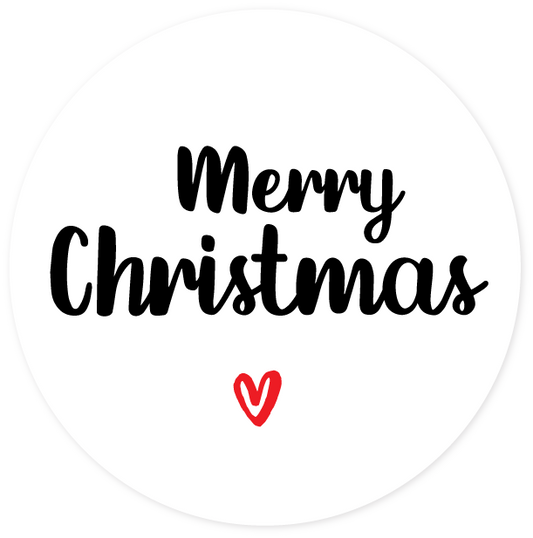 Christmas Stickers - Pack of 20 - Merry Christmas Heart