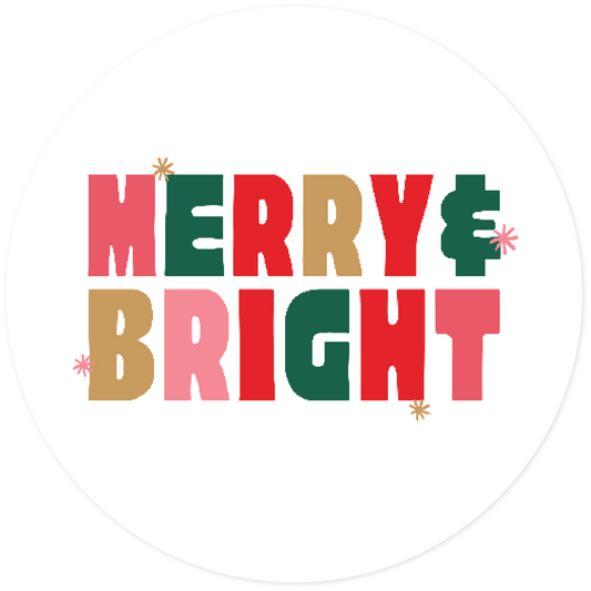 Christmas Stickers - Pack of 20 - Merry and Bright