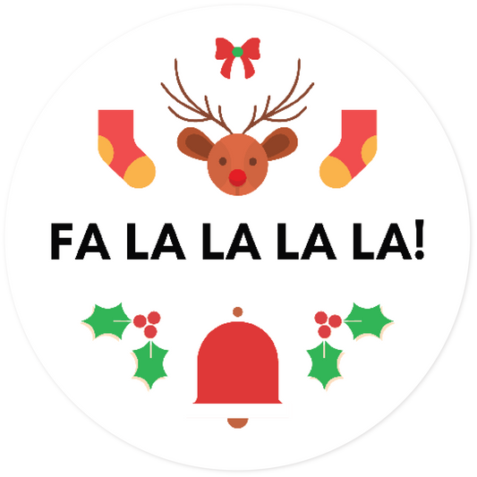 Christmas Stickers - Pack of 20 - Fa La La La La