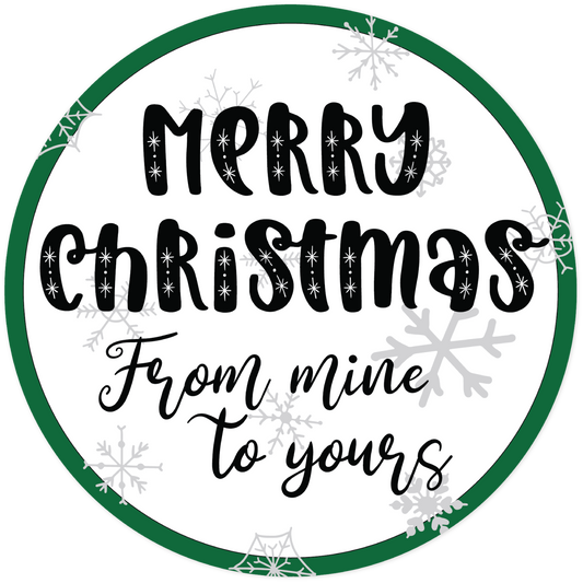 Christmas Stickers - Pack of 20 - Merry Christmas from Mine to Yours