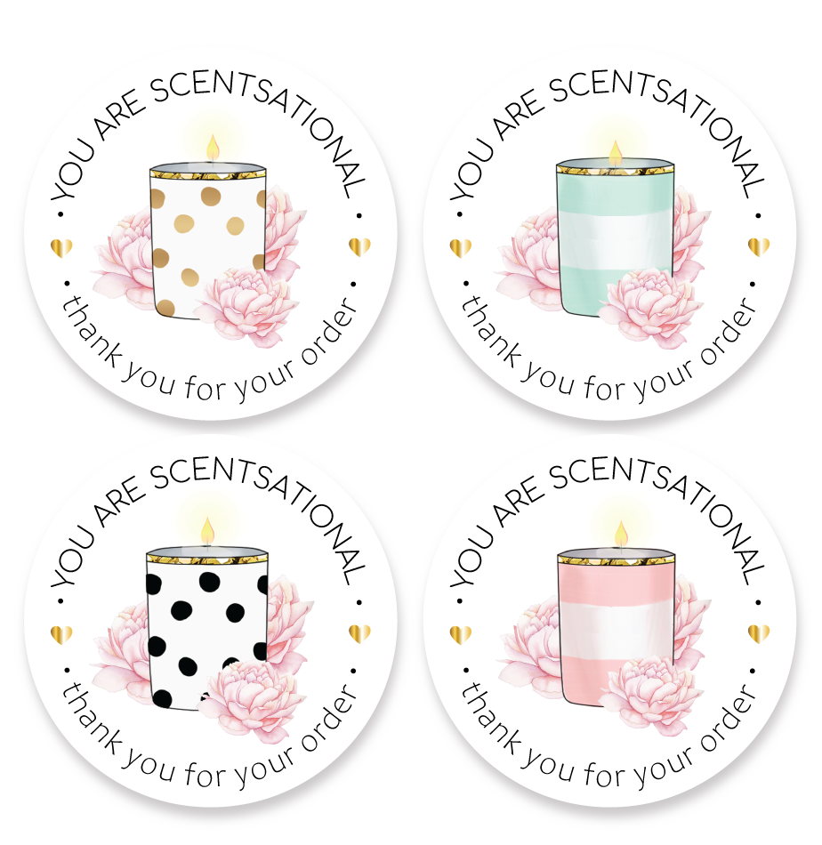 YOU ARE SCENTSATIONAL - CANDLE STICKERS