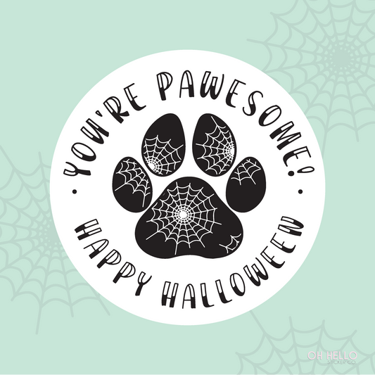 YOUR'E PAWESOME HALLOWEEN STICKERS