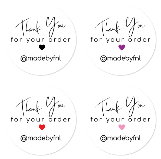 THANK YOU FOR YOUR ORDER - CUSTOM SOCIAL MEDIA STICKERS