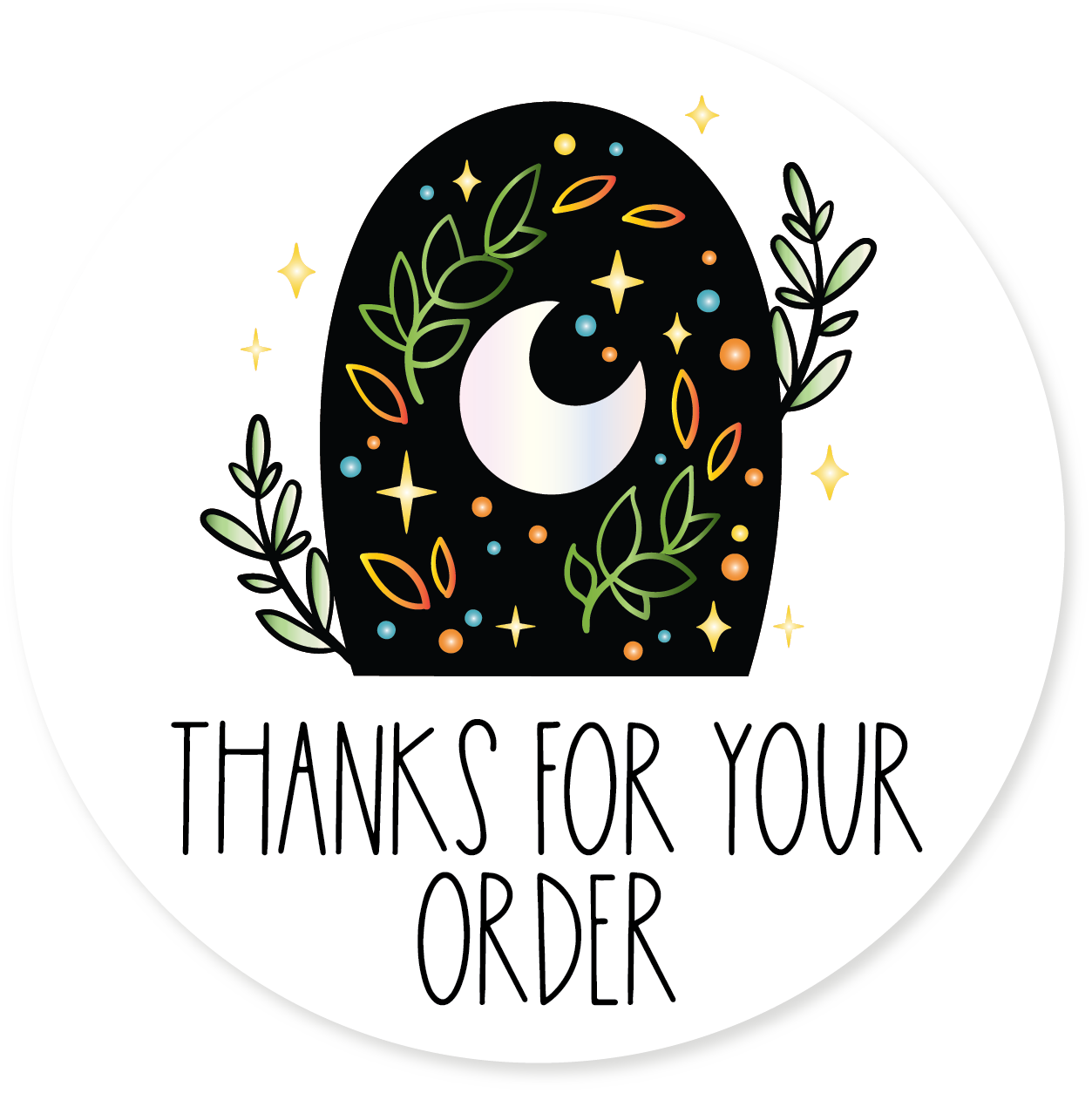 FAIRY DOOR THANKS FOR YOUR ORDER STICKERS