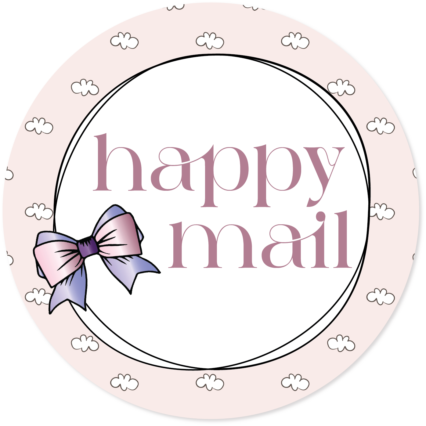 HAPPY BOW MAIL STICKERS