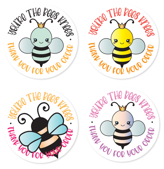 YOU'RE THE BEES KNEES - THANK YOU FOR YOUR ORDER STICKERS