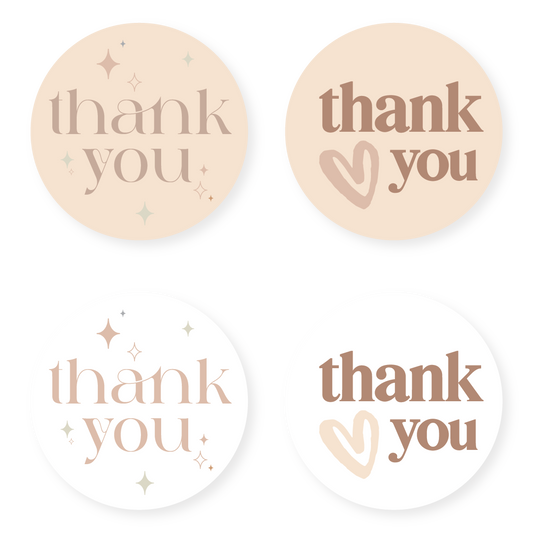 THANK YOU STICKERS - NUDE