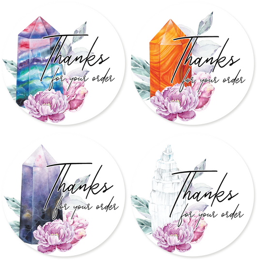 THANKS FOR YOUR ORDER - CRYSTAL STICKERS